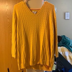 kim rogers yellow knitted sweater